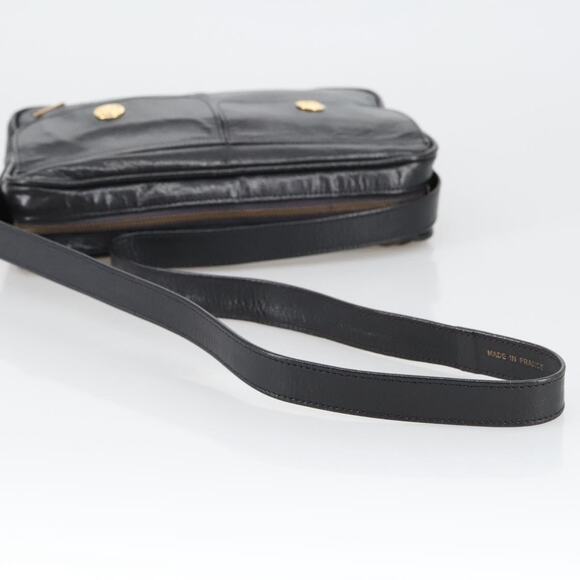 CELINE Shoulder Bag Leather Black Gold - Picture 7 of 13